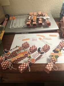 Paper Pumpkin candy wrap holders