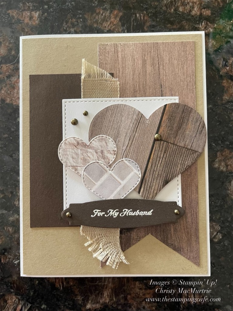 Wedding Anniversary Card in brownish tone colors